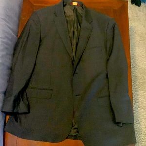 Pronto Suomi Couture tailored suit. Jacket 44R, Trousers 39x32. Charcoal Gray